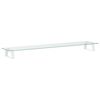vidaXL Monitorst&auml;nder Wei&szlig; 100x20x8 cm Hartglas und Metall