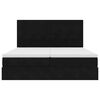 vidaXL Ottoman-Bett mit Matratzen & LEDs Schwarz 200x200 cm Samt