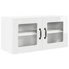 vidaXL Wandglas-Schrank PORTO Hochglanz Wei&szlig; 80 x 31 x 40 cm
