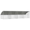 vidaXL H&uuml;hnerk&auml;fig 4 stk. Silber 800 x 200 x 200 cm Verzinkter Stahl