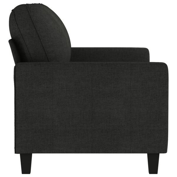 vidaXL 2-Sitzer-Sofa Schwarz 140 cm Stoff
