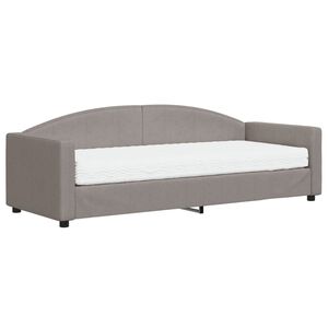 vidaXL Tagesbett mit Matratze Taupe 80x200 cm Stoff