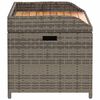 vidaXL Bank mit Stauraum Grau 100x50x52 cm Poly Rattan Akazienholz