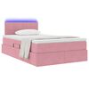 vidaXL Bett mit Stauraum und LED mit Matratze Rosa 120 x 200 cm Samt