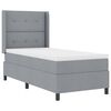 vidaXL Boxspringbett mit Matratze Hellgrau 100 x 200 cm Stoff