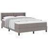 vidaXL Boxspringbett mit Matratze Taupe 200 x 140 cm Polyester