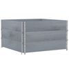 vidaXL Pflanzkasten Grau 100x100 cm Massivholz Kiefer