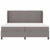 vidaXL Boxspringbett mit Matratze Taupe 200 x 200 cm Stoff