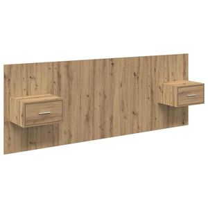 vidaXL Kopfteil mit Schrank 3 pcs Artisan-Eiche Holzwerkstoff