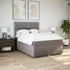 vidaXL Boxspringbett mit Matratze Taupe 160x200 cm Stoff