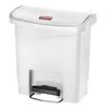 Rubbermaid Step-on Mülleimer Slim Jim 15 L Weiß