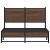 vidaXL Metallbett ohne Matratze Braun Eichen-Optik 120x200 cm
