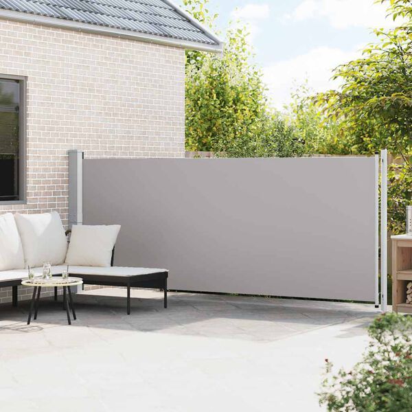 vidaXL Seitenmarkise Ausziehbar 600x160 cm Grau