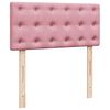 vidaXL Boxspringbett mit Matratze Rosa 80x200 cm Samt