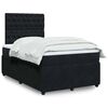 vidaXL Boxspringbett mit Matratze Schwarz 120x190 cm Samt