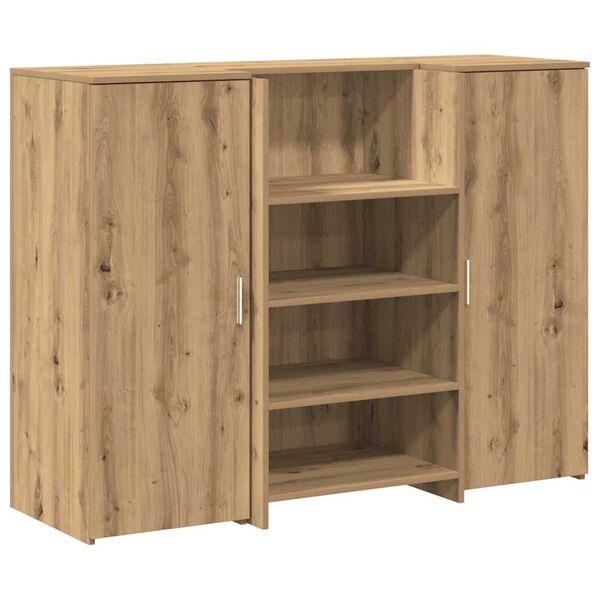 vidaXL Empfangstheke Artisan-Eiche 135x50x103,5 cm Holzwerkstoff