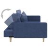 vidaXL Schlafsofa 2-Sitzer mit 2 Kissen Blau Stoff