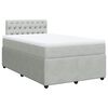 vidaXL Boxspringbett mit Matratze Hellgrau 120x190 cm Samt