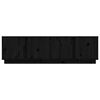 vidaXL TV-Schrank Schwarz 140x40x40 cm Massivholz Kiefer