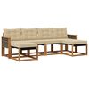 vidaXL Outdoor-Sofagarnitur mit Kissen 6 pcs Natur und Beige