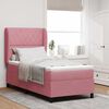 vidaXL Boxspringbett mit Matratze Rosa 190 x 90 cm Polyester