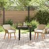 vidaXL Garten Essgruppe mit Kissen 3 pcs Beige Poly-Rattan