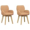 vidaXL Drehstuhl Esszimmer 2 Stk. Boucl&eacute; Beige 54 x 58 x 87 cm