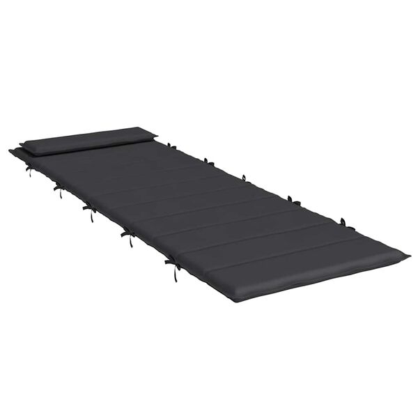vidaXL Sonnenliegen-Auflage Schwarz 180x60x4 cm Oxford-Gewebe