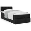 vidaXL Ottoman-Bett mit Matratze Schwarz 100x200 cm Stoff