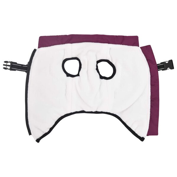 vidaXL Hundemantel mit Geschirr Lila L28 Fleece und Polyester