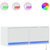 vidaXL TV-Wandschrank mit LED-Beleuchtung Wei&szlig; 100x31x35 cm