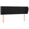 vidaXL Kopfteil mit Ohren Schwarz 147x23x78/88 cm Samt