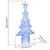 vidaXL Weihnachtsbaum mit 240 LEDs Blau 180 cm Acryl