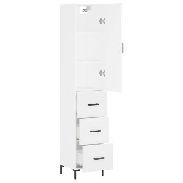 vidaXL Highboard Wei&szlig; 34,5x34x180 cm Holzwerkstoff