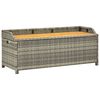 vidaXL Gartenbank mit Stauraum 120 cm Poly Rattan Grau