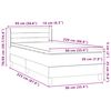 vidaXL Boxspringbett mit Matratze Dunkelgr&uuml;n 90x220 cm Samt