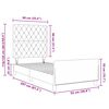 vidaXL Boxspringbett mit Kopfteil Dunkelblau 90 x 200 cm Samt
