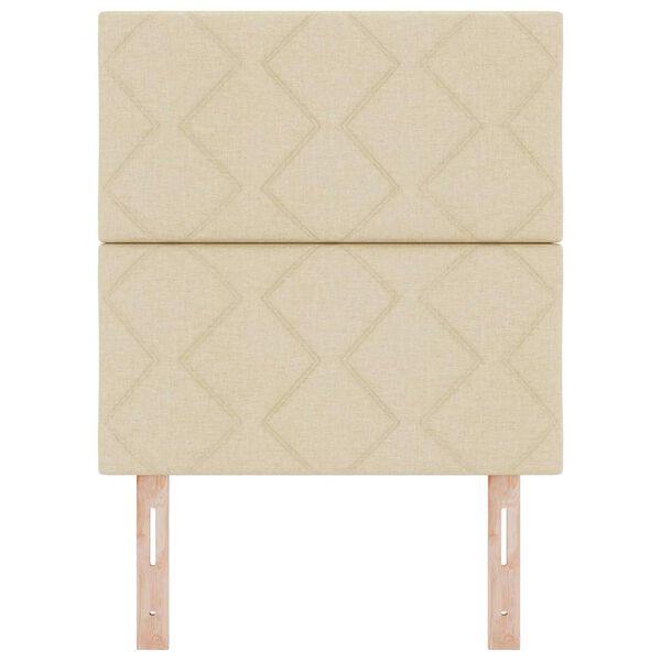 vidaXL Kopfteil mit Kopfteil Creme 80 cm Kunstleder