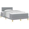 vidaXL Boxspringbett mit Matratze Hellgrau 120 x 190 cm Stoff