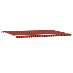 vidaXL Ausziehbare Markise Orange und Braun 600 x 300 cm