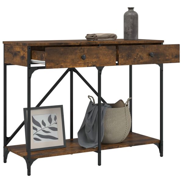 vidaXL Konsolentisch R&auml;uchereiche 100x39x78,5 cm Holzwerkstoff