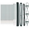 vidaXL Sechseckzaun mit Pfosten 25 x 1,5 m PVC-beschichteter Stahl