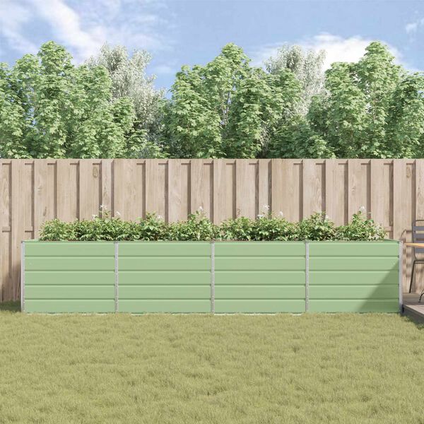 vidaXL Pflanzk&uuml;bel Pastellgr&uuml;n 195 x 100 x 45 cm Verzinkter Stahl