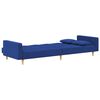 vidaXL Schlafsofa 2-Sitzer mit 2 Kissen Blau Stoff