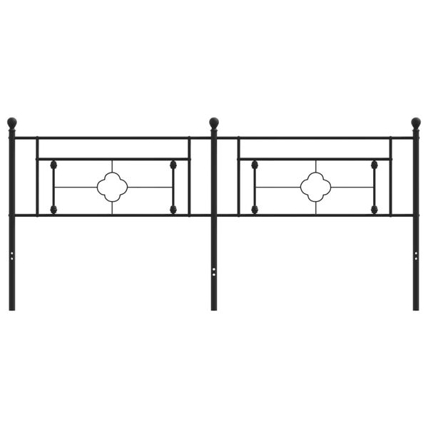 vidaXL Kopfteil Metall Schwarz 193 cm