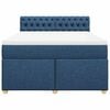vidaXL Boxspringbett mit Matratze Blau 140x190 cm Stoff