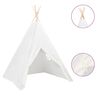 vidaXL Kinder Tipi-Zelt mit Tasche Pfirsichhaut Weiß 120x120x150 cm