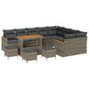 vidaXL Gartensofa-set 13 pcs Grau Poly-Rattan