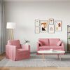 vidaXL Sofa 2 pcs Rosa Gesamtabmessungen: 138 x 78 x 80 cm (B x T x H)