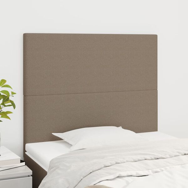 vidaXL Kopfteil Taupe 90x5x118/128 cm Stoff